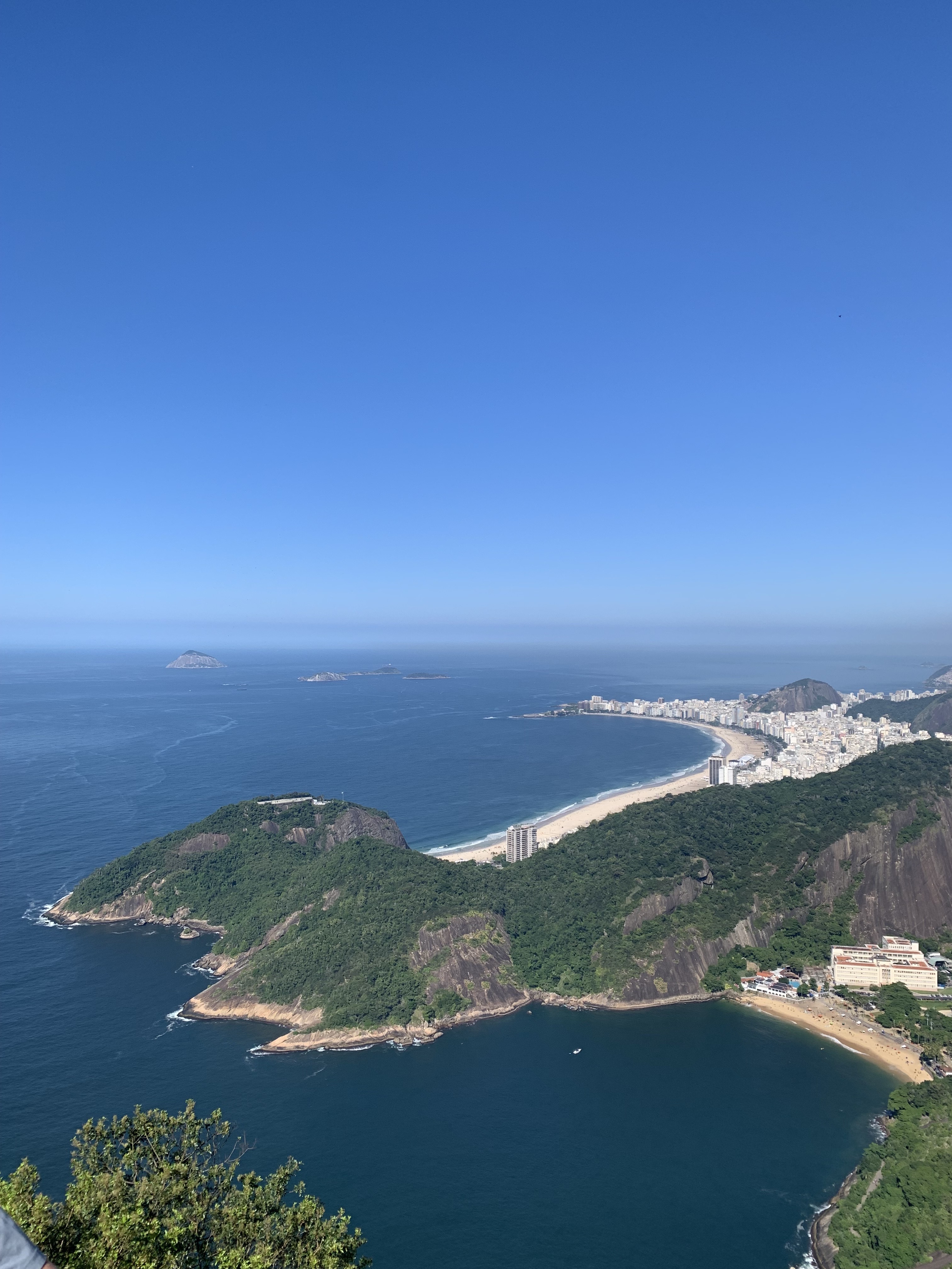 Praia do Leme, as seen from atop Pão de Açúcar.
